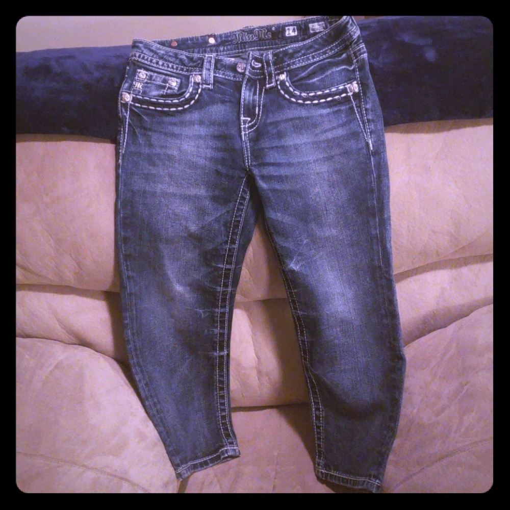 Girls Miss Me Capris.  My daughter hated them and